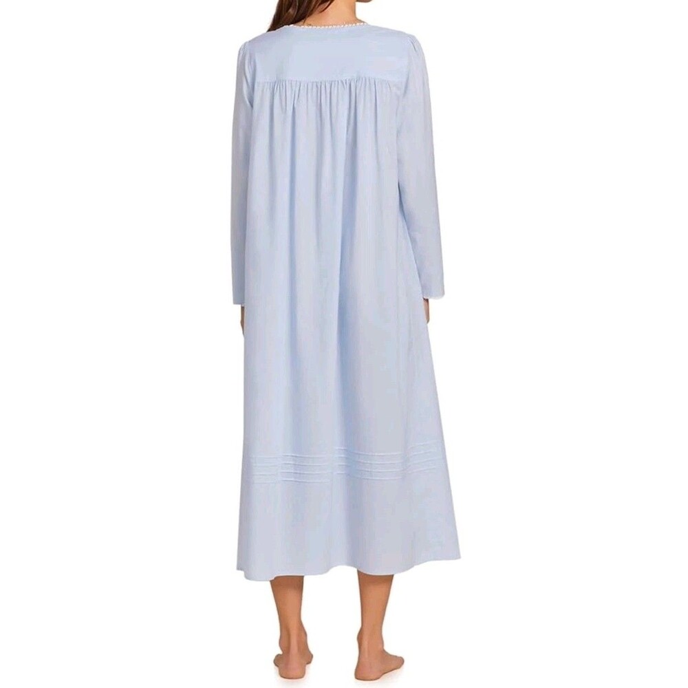 Eileen West Long Sleeve Poetic Blue Print 100% Cotton Lawn Ballet Nightgown XL - Picture 3 of 12